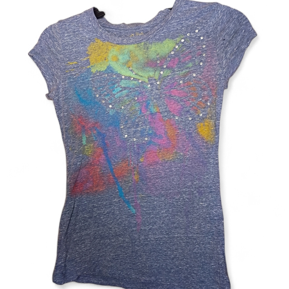 Mudd Children Girls 10/12 Vintage 90s Short Sleeve Summer Used Trendy Shirt Top